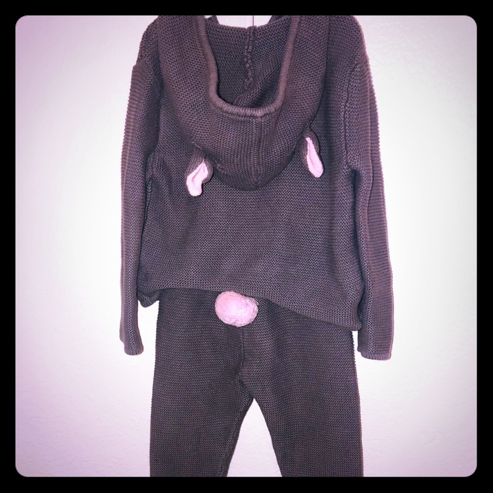 Two piece bunny sweater and sweater pants